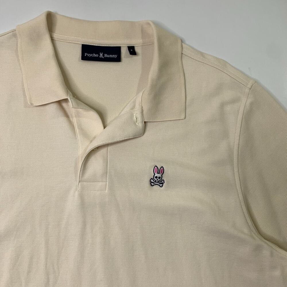 Psycho Bunny Polo Shirt Mens 8 Tan Pima Cotton Classic Pique Short Sleeve Golf - Picture 4 of 11